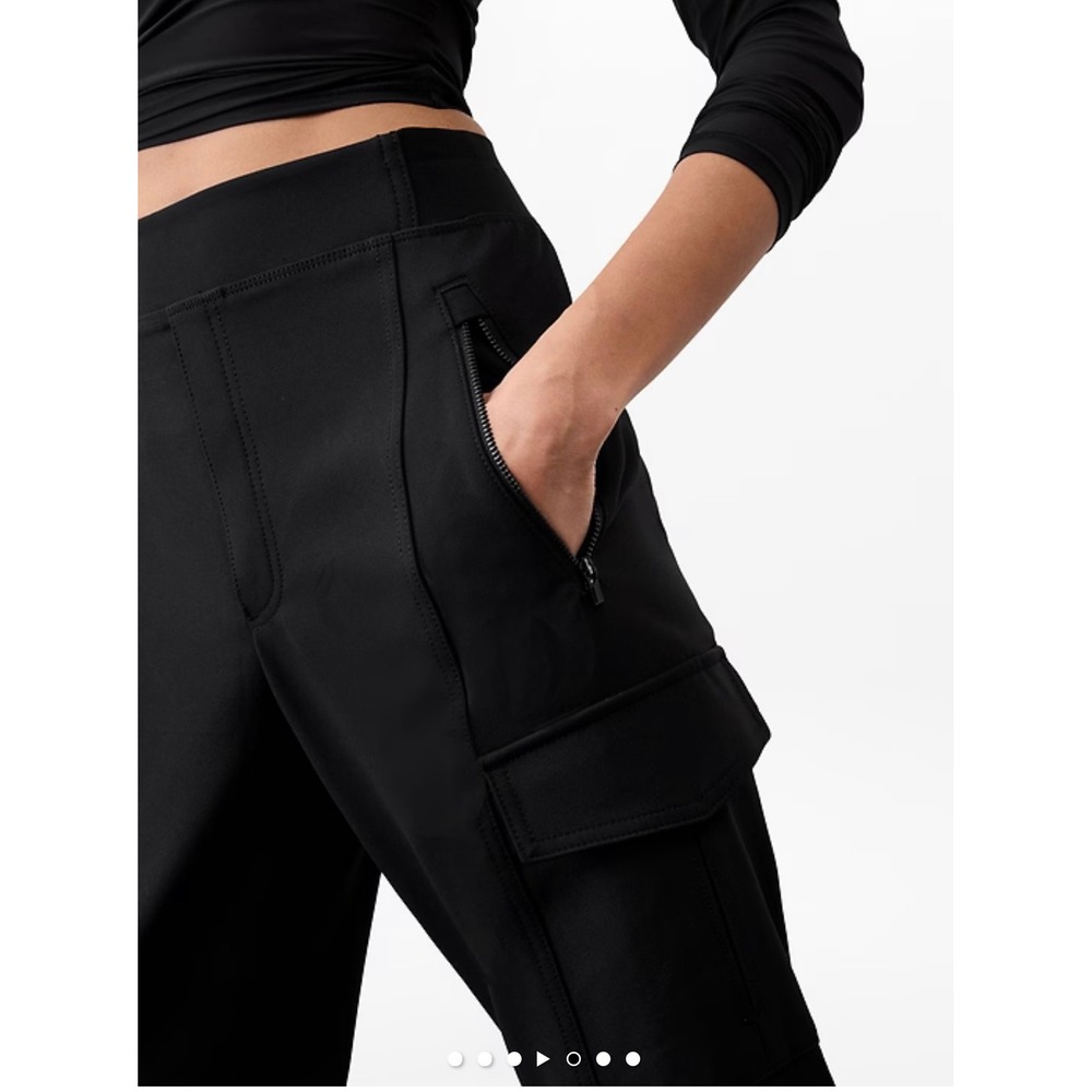 Athleta Endless High Rise Cargo Pants Navy Blue Stretch Travel Utility Women's 8 - Picture 4 of 12